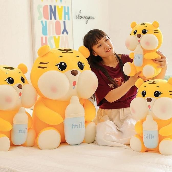 Boneka Kucing Harimau/Boneka harimau/boneka harimau pegang dot Dolls Toys
