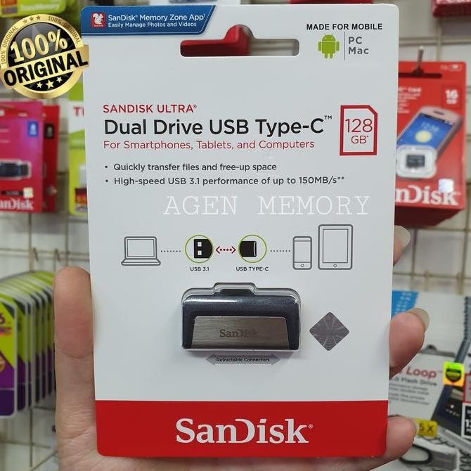 TERMURAH - SANDISK OTG type C 128GB