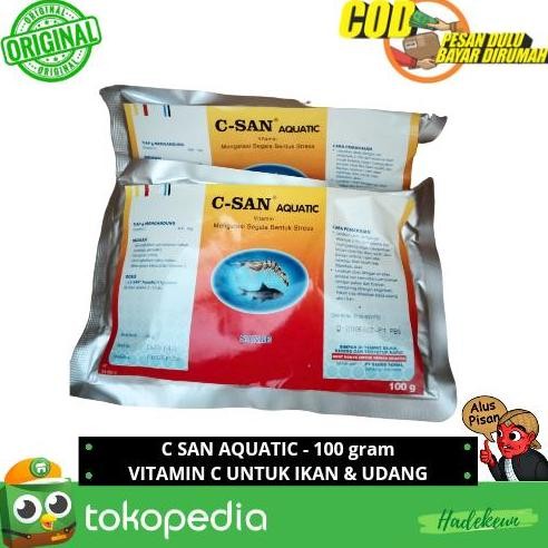 Terlaris C San Aquatic Sanbe 100 Gram - Vitamin C Untuk Ikan