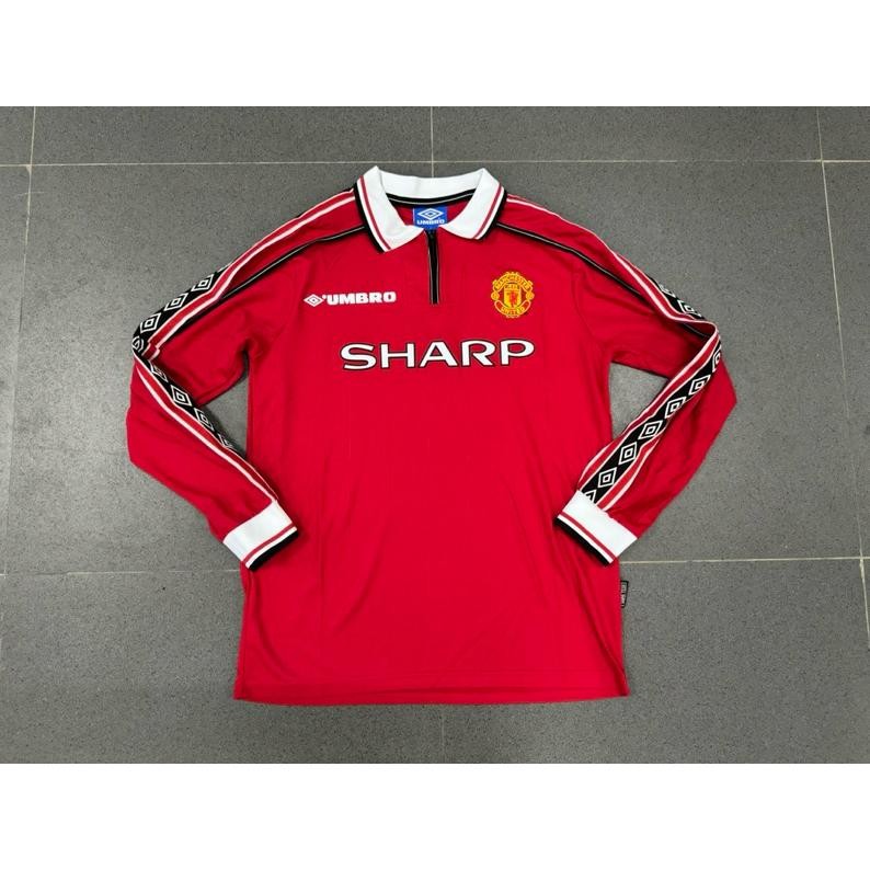 Diskon (Long Sleeve) Jersey Retro Mu Home 1999 Treble Winner Import Diskon