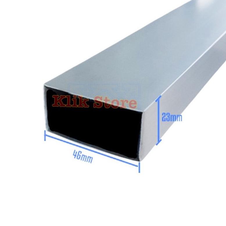 NEW Hollow Jidar Aluminium 1x2 (2,3 x 4,6 cm) panjang 6 meter (per batang)