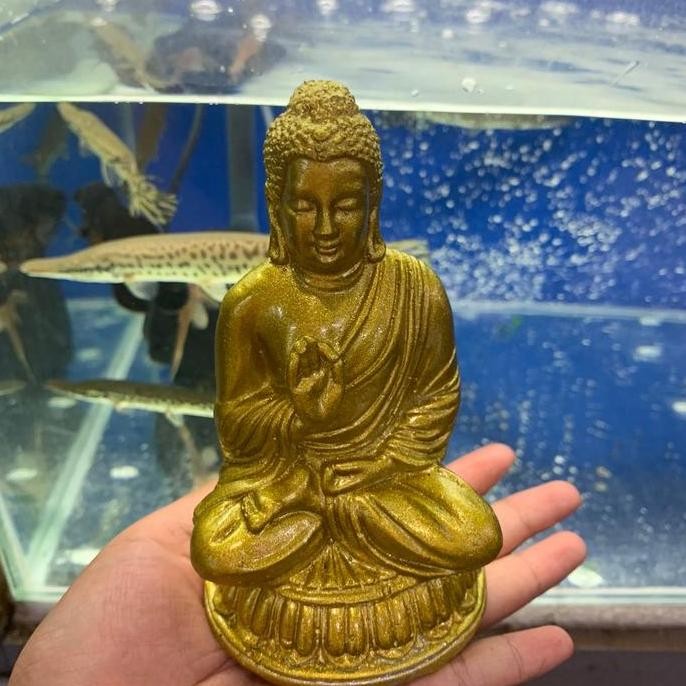 Terlaris Patung Budha Gold Hiasan Aquarium