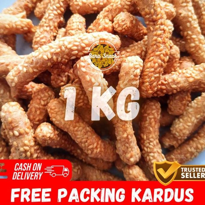 

Terlaris [ 1Kg ] Keciput Wijen Panjang Premium / Kue Ciput Renyah Cap Merpati / Camilan Snack Kiloan Murah -K