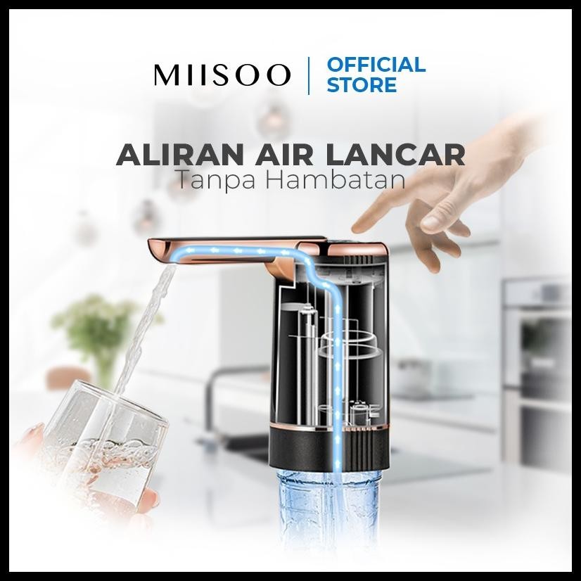 MIISOO POMPA GALON 3 TOMBOL PREMIUM POMPA GALON/POMPA AIR MINUM DISPENSER ELEKTRIK USB CHARGER