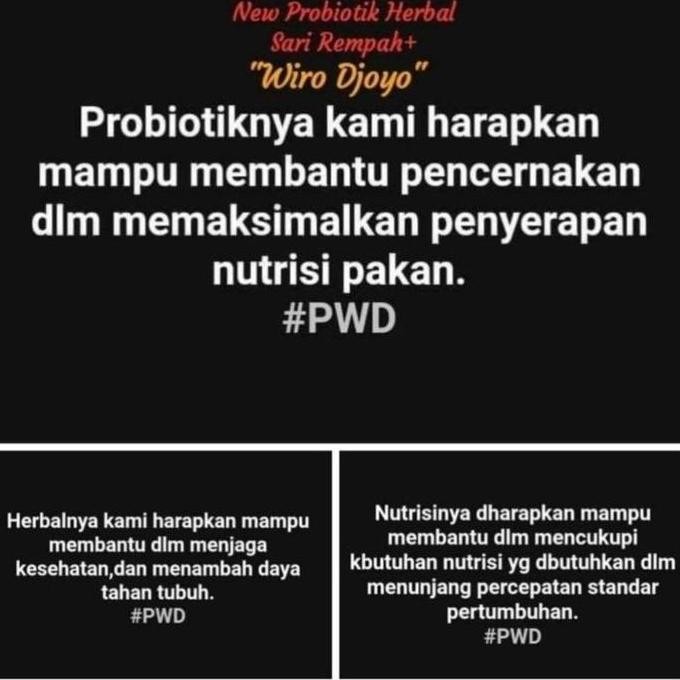 Terlaris Vitamin, Asam Amino Dan Probiotik Herbal Wirodjoyo Penggemuk Badan Hewan Ternak Kambing Sap