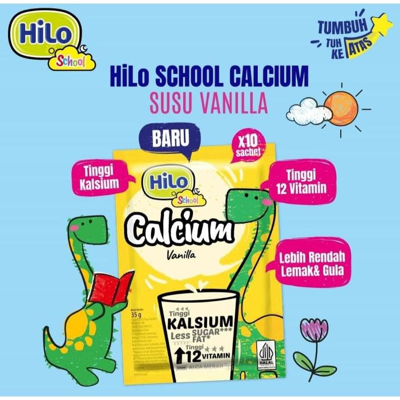 

Hilo School Calcium Vanila sachet isi 10 x 27gr nUg