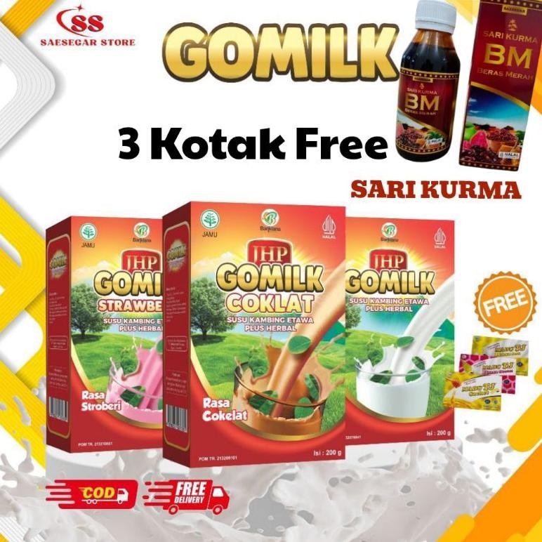 

GOMILK Free MADU/SARI KURMA Susu Kambing Etawa Atasi Asam Urat Asam Lambung Menambab Berat Badan nUg