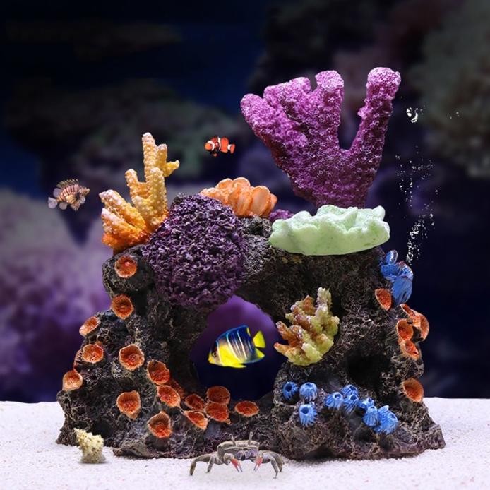

Terlaris - Artificial Coral Reef Tank, Hiasan Aquarium Terumbu Karang Laut