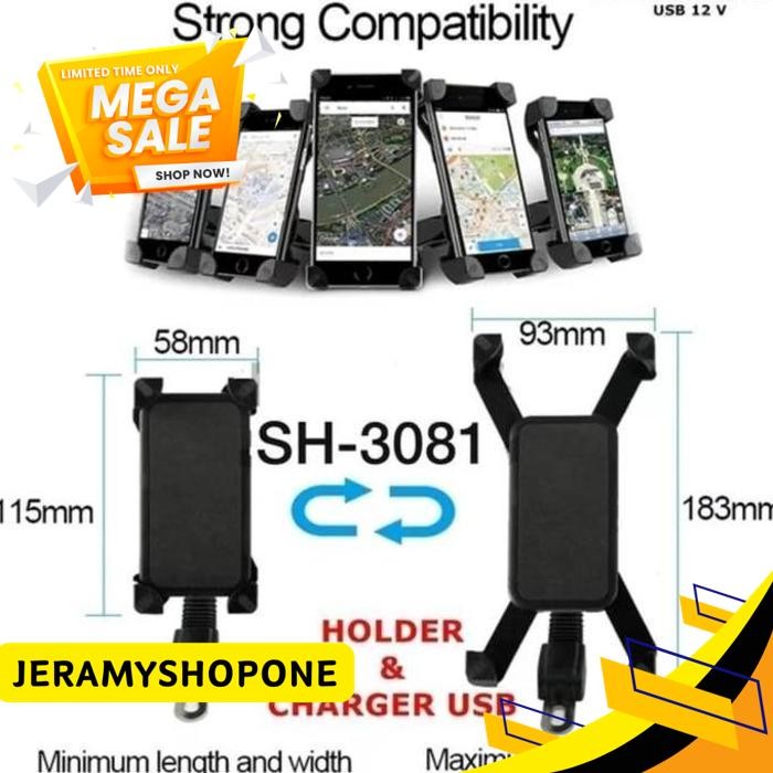 HOLDER HANDPHONE SEPEDA MOTOR. HOLDER . TERBAIK 