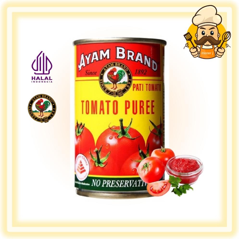 

AYAM BRAND TOMATO PUREE 430GR | PASTA TOMAT KALENG HALAL NO MSG TANPA PENGAWET nUg