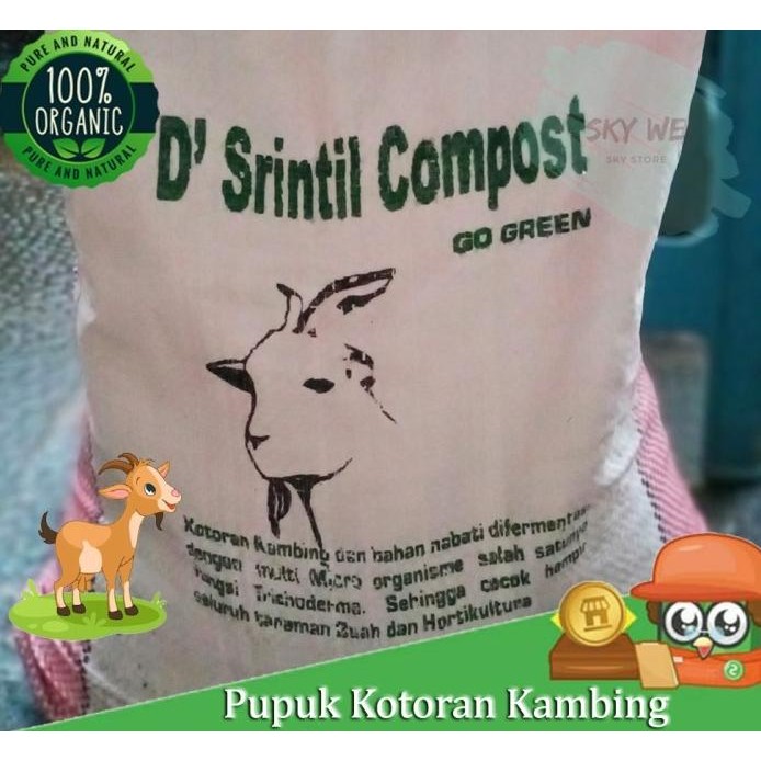 

Terlaris |Executive| Pupuk Kandang Pupuk Tai / Kotoran Kambing Per Pack 2 Kg