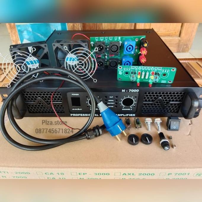 Bok Power Amplifier N7000 Lengkap Aksesoris Box N7000 Ukuran 2U New Stok