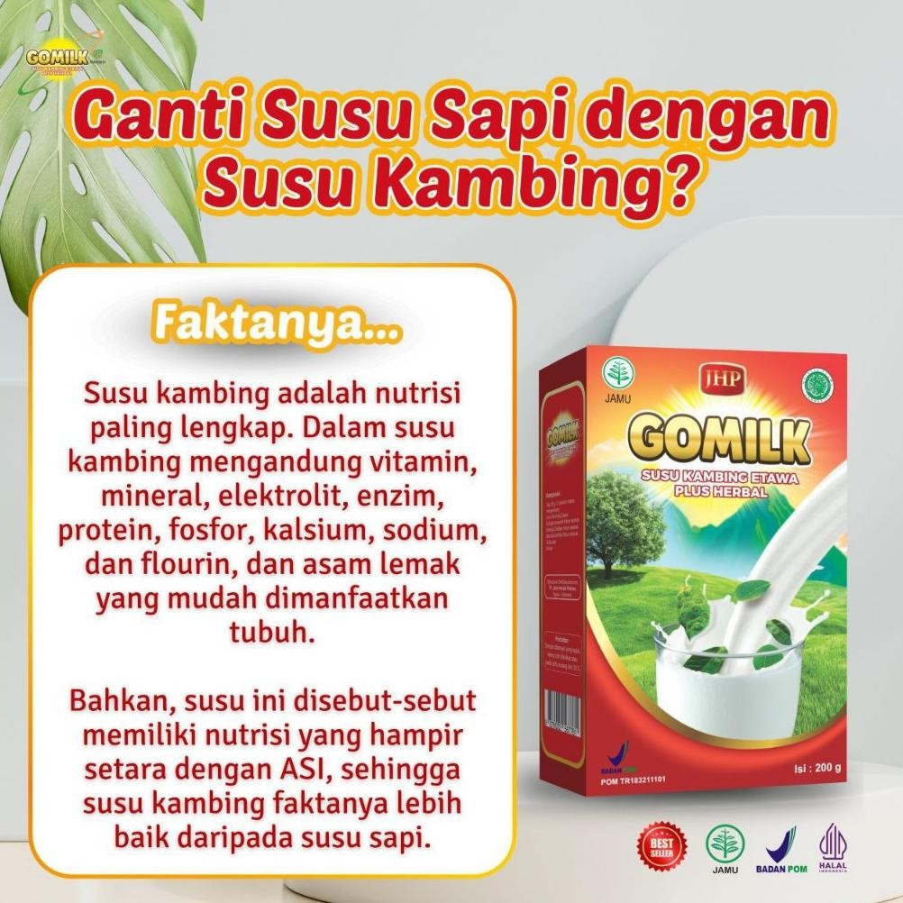 

[Free Pilih Hadiah] Gomilk Susu Kambing Etawa Plus Herbal Penambah Berat Badan Meningkatkan Imun nUg