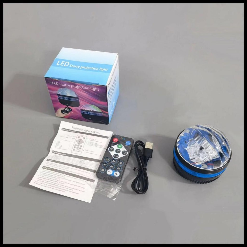 LAMPU PROYEKTOR AURORA UTARA MINI LAMPU GALAKSI LANGIT AURORA LAMPU TIDUR LAMPU DISCO + REMOTE