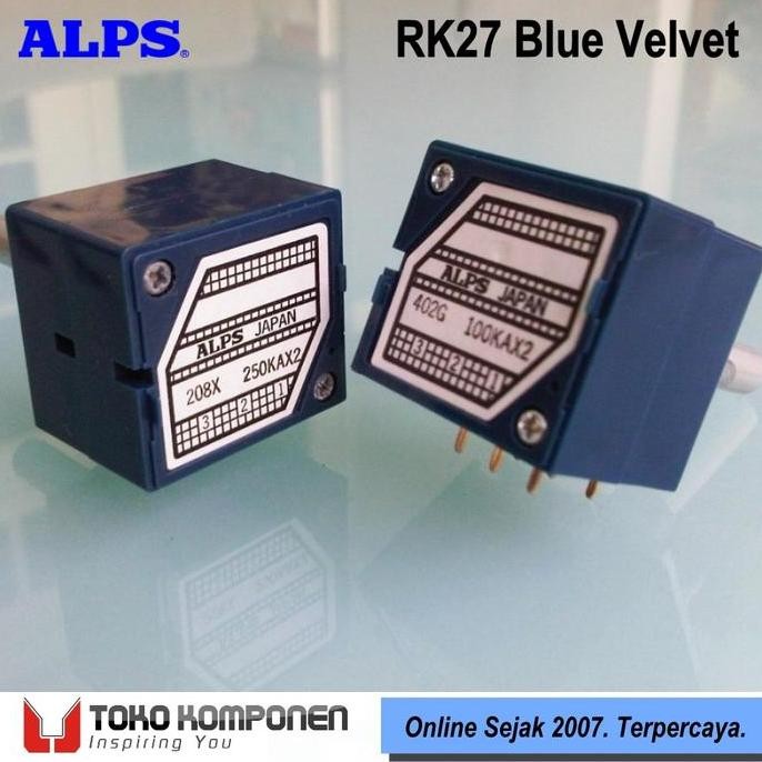 Alps Rk27 Blue Velvet 10K 20K 50K 100K 250K Stereo Potentiometer New Stok