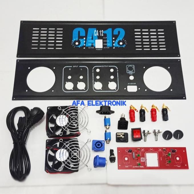 Paket Plat Panel Depan Belakang Ca12 Power Amplifier Full Accessories New Stok