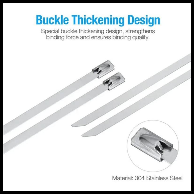 

XM - KABEL TIES STAINLESS 4.6MM ANTI KARAT CABLE TIES STAINLESS HIGH QUALITY