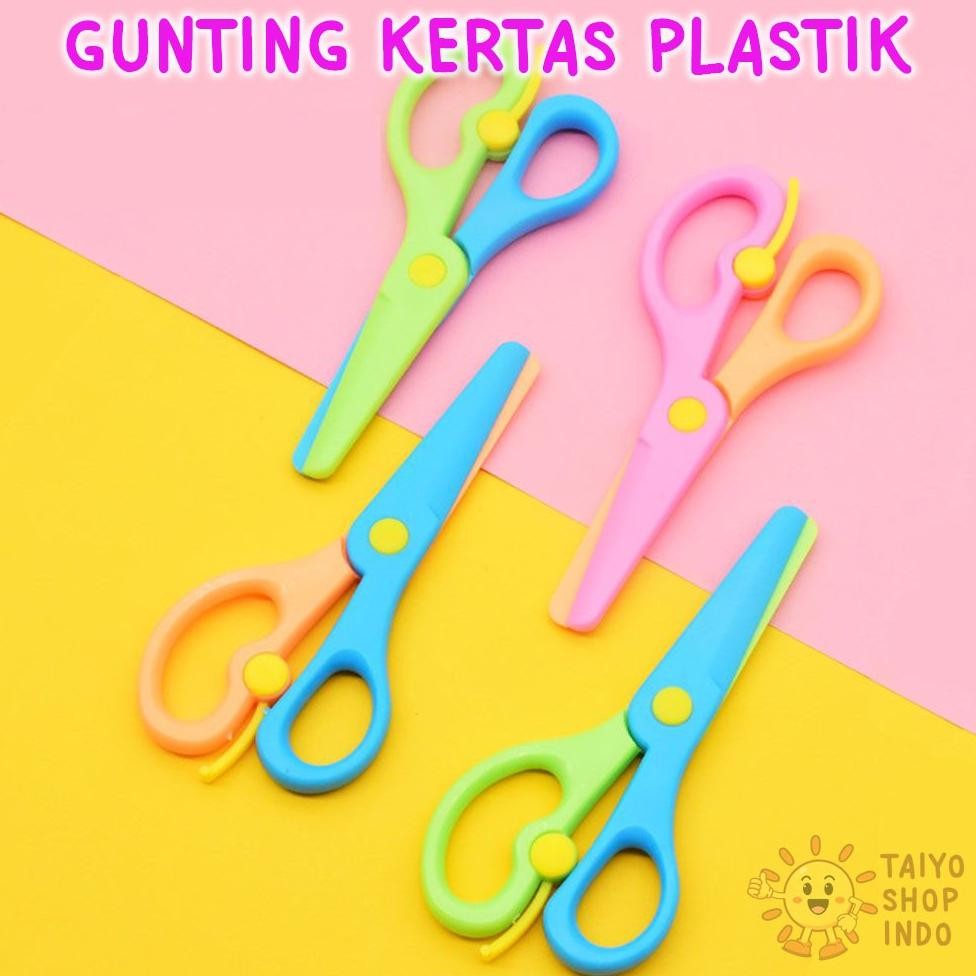

[original] gunting kertas plastik anak aman ujung tumpul safety scissors rounded [terlaris] [terbaik]