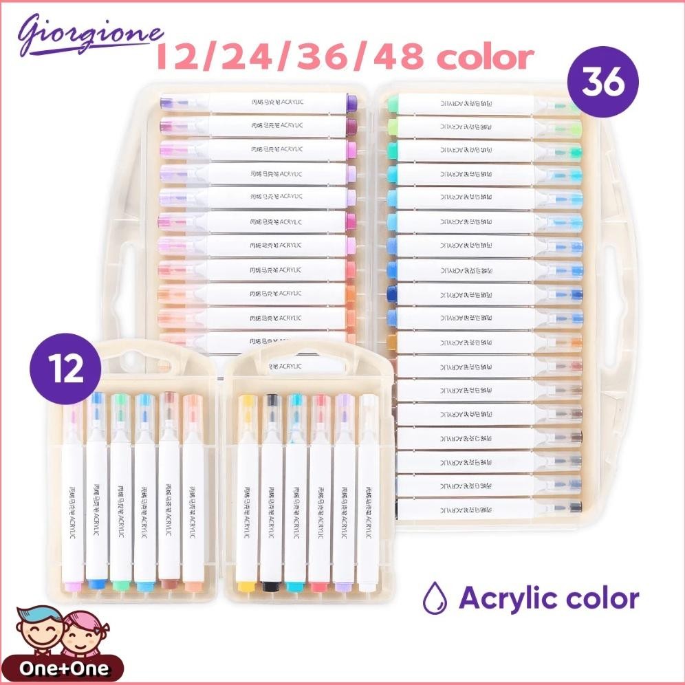 

RB Ready stockGiorgione Acrylic Markers Set Spidol 12/24/36/48 Warnas G-AM-BS