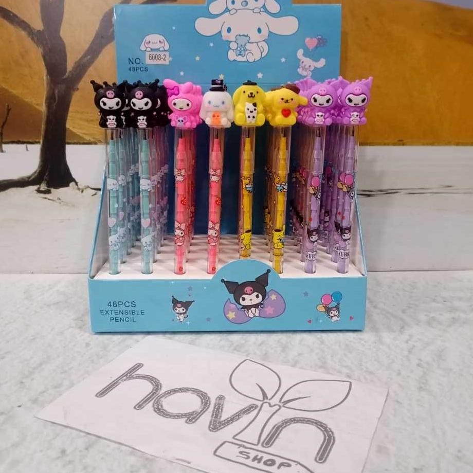 

RB (48pc/56pc) pensil lantu susun/pensil susun karakter/pensil cabut/LANTU 1 BOX BESAR
