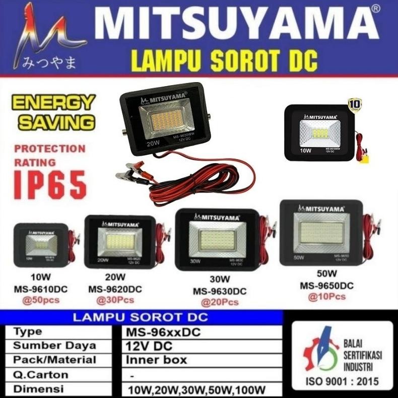 HJK Lampu Sorot LED DC 50 Watt 30 Watt 20 Watt 10 Watt Aki Lampu Tembak LED Cahaya Putih/Warm White 