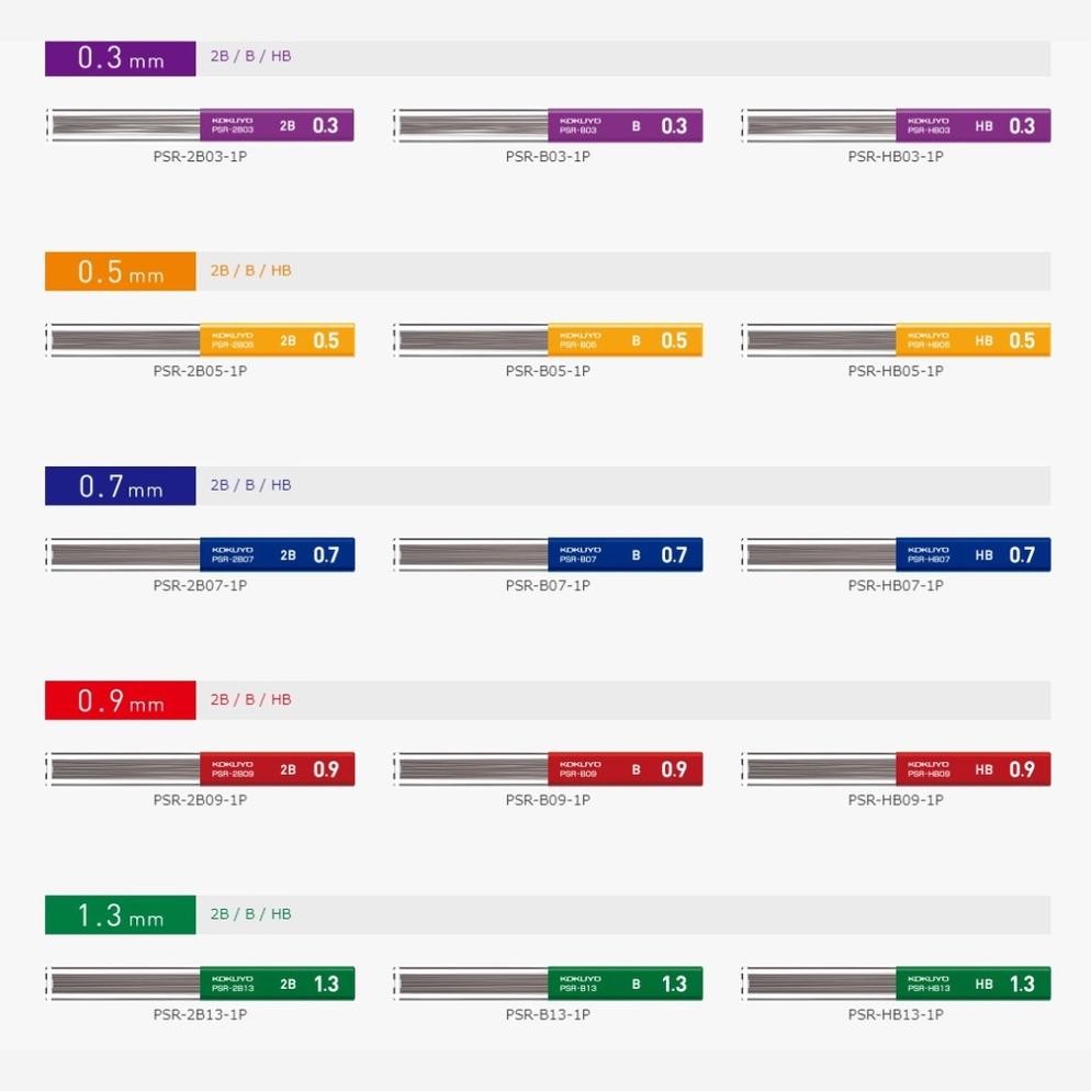 

RB Kokuyo Enpitsu Sharp Refill 0.3mm 0.5mm 0.7mm 0.9mm 1.3mm Isi Pensil Mekanik