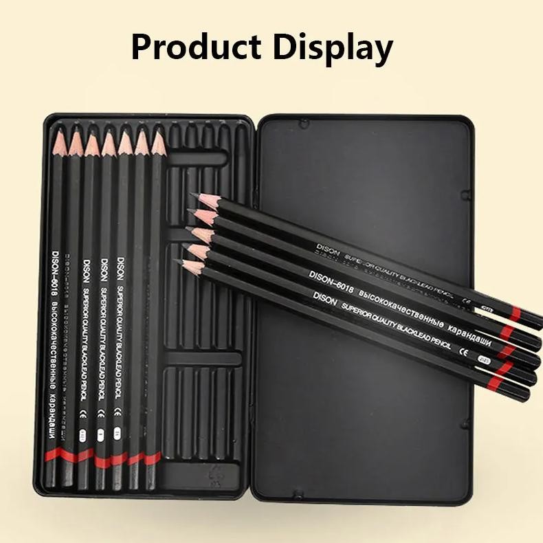 

RB 12 Pcs Pensil Gambar Sketsa Set Lengkap 2H H F B HB 2B 3B 4B 5B 6B 7B 8B Charcoal Pencils Set