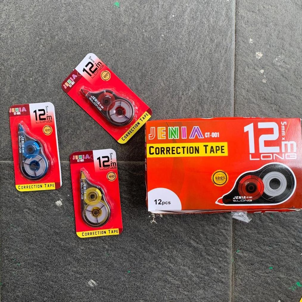 

RB TIPE-X Kertas Correction Tape Jenia CT-001 & CT-002 12 Meter ( Pak )