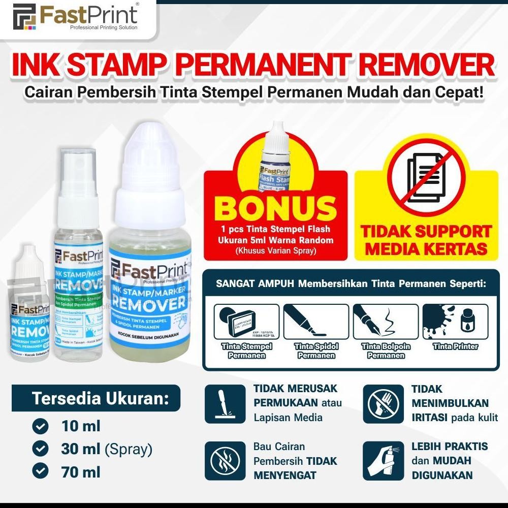 

RB Fast Print Cairan Pembersih Penghapus Tinta Permanen