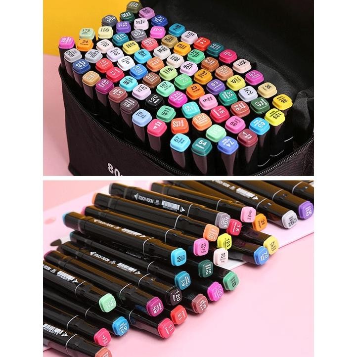 

RB GU TouchFive 24/36/48/60/80 Warna Sketsa Spidol Umum General Marker Set Animation Markers / Twin Market Set Spidol