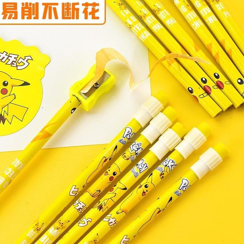 

RB SL88 - 12 PCS Pensil Anak Motif Pikachu Pokemon & Capybara & Labubu Lucu