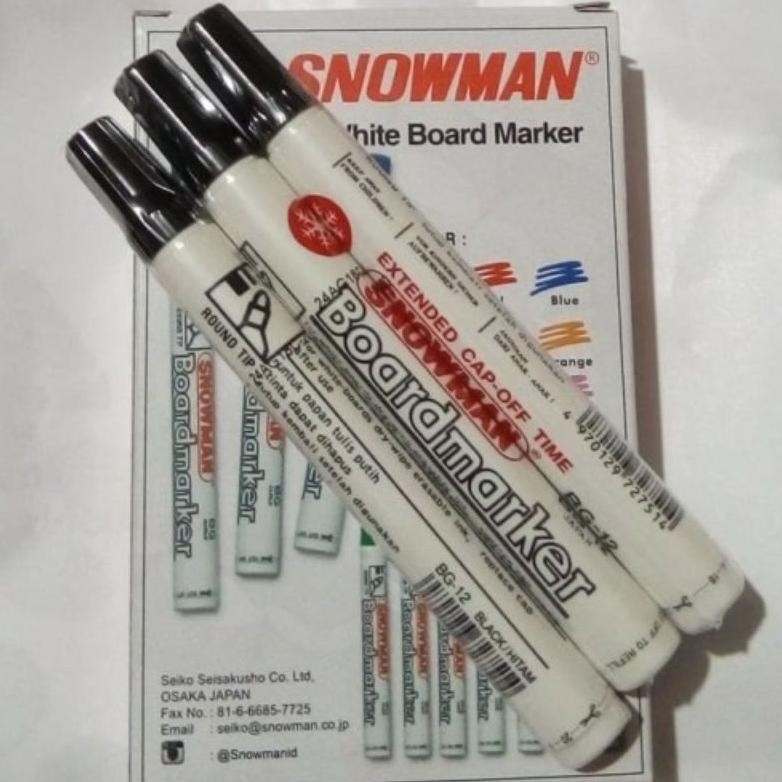 

RB Spidol Snowman Boardmarker/Papan Tulis BG-12 perBOX isi 12Pcs
