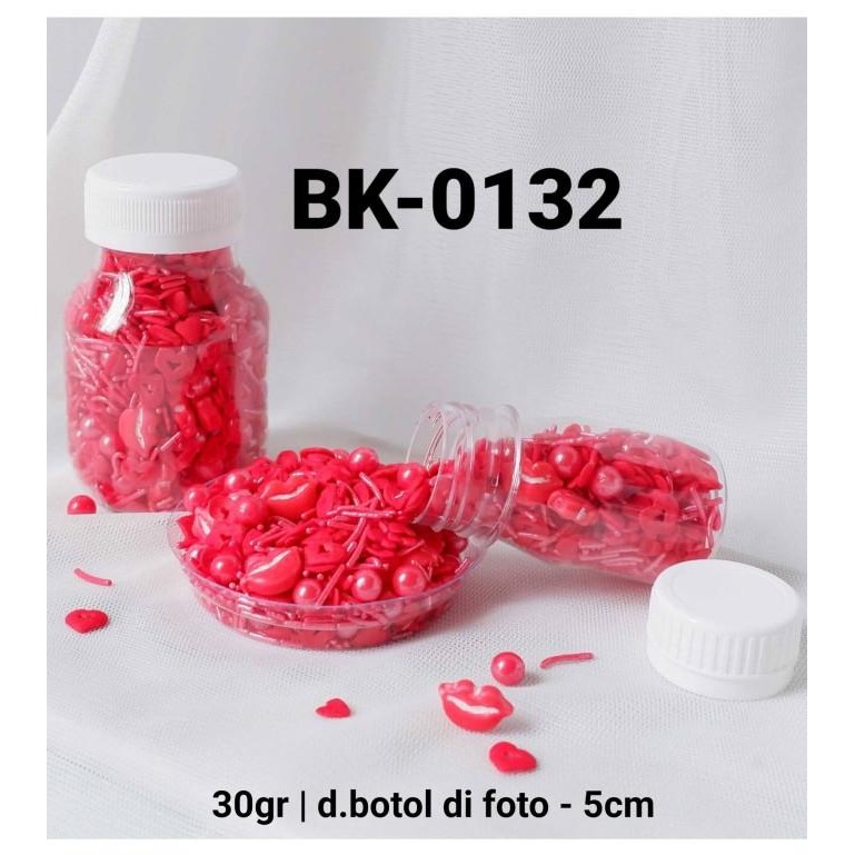 

------] BK-0132 Sprinkles sprinkle sprinkel 30 gram mutiara bibir merah