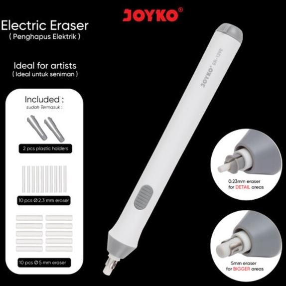 

RB [SET] Penghapus Pensil Elektrik / Electric Eraser + Refill - Joyko ER-139E MURAH