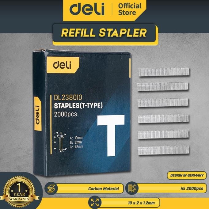 

ready deli hand riveter / isi ulang staples t10 x 2 x 1.2mm x 2000pcs perkakas edl238010 {terbaru/terlaris/tergcor/kekinian}