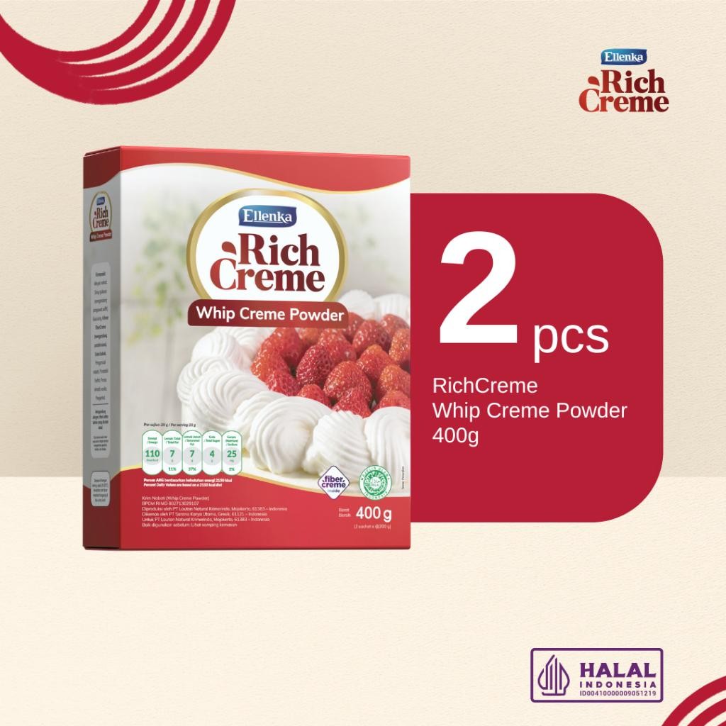 

NEW PRODUCT RICHCREME WHIP CREME 400 GR TWINPACK NATURES TOUCH.