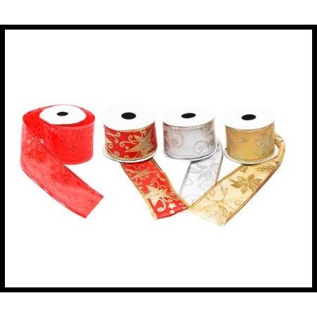 

Pita Pohon Natal Roll Motif 5Cm Aksesoris Dekorasi Pohon Natal