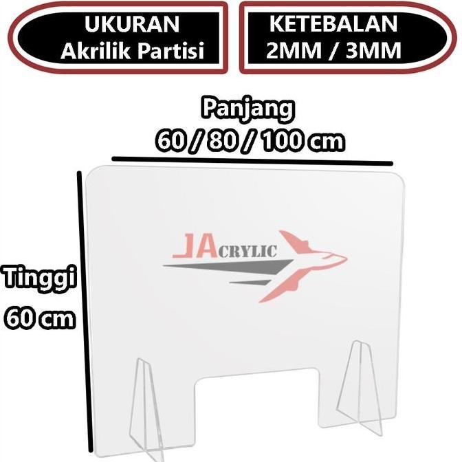 

Partisi Sekat Pembatas Meja Akrilik Table Divider Ketebalan 2Mm 3Mm