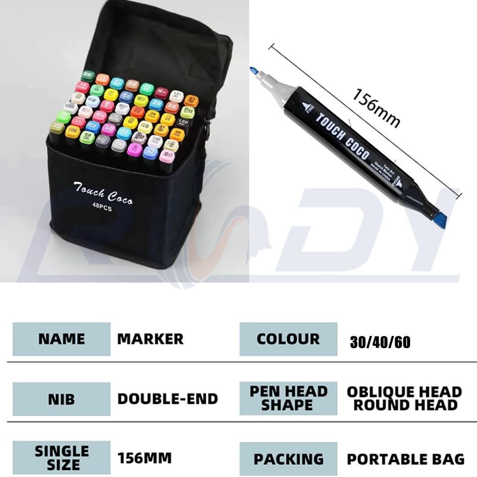 

RB Warna KreatifSpidol Sketsa Spidol Umum 60/80/120/168 Warna Spidol Brush Pen Animation Markers