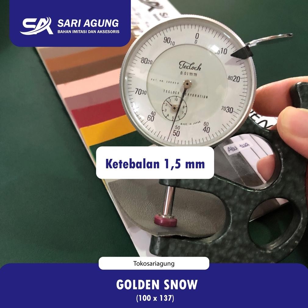 SY GOLDEN SNOW (METER)  BAHAN KULIT SINTETIS TEBAL UNTUK TAS