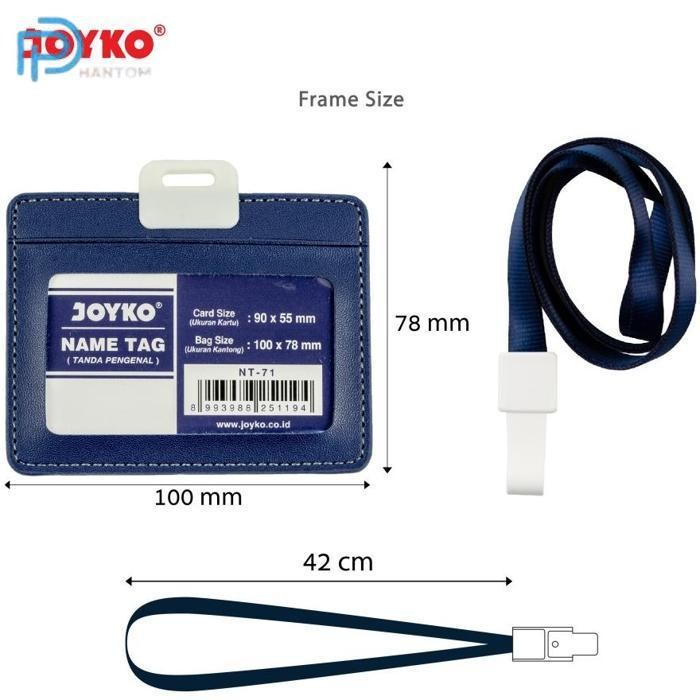 

BARU KTMSTORE ID CARD HOLDER NAME TAG HOLDER TEMPAT ID CARD KULIT LANDSCAPE JOYKO NT-7073 LANYARD