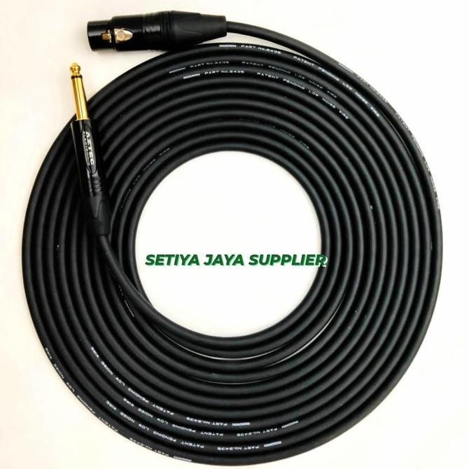 Kabel Mic 20 Meter Mogami - Xlr Female To Ts 6.5Mm Aztec Gold Original New Stok