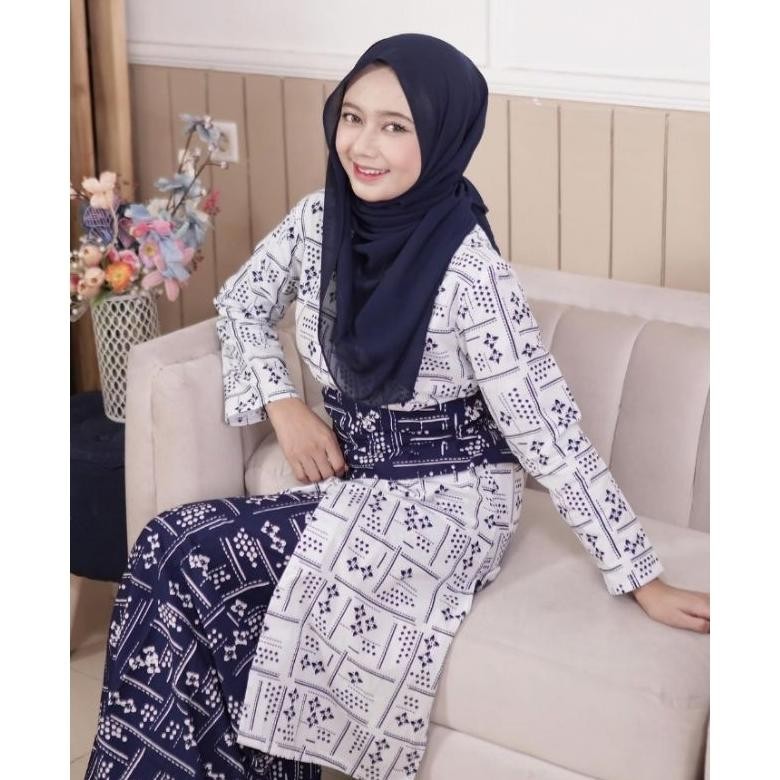 SY Baju Atasan Wanita Tunik Couple Kemko Batik Modern Couple Pasangan Kondangan Casual Batik Premium