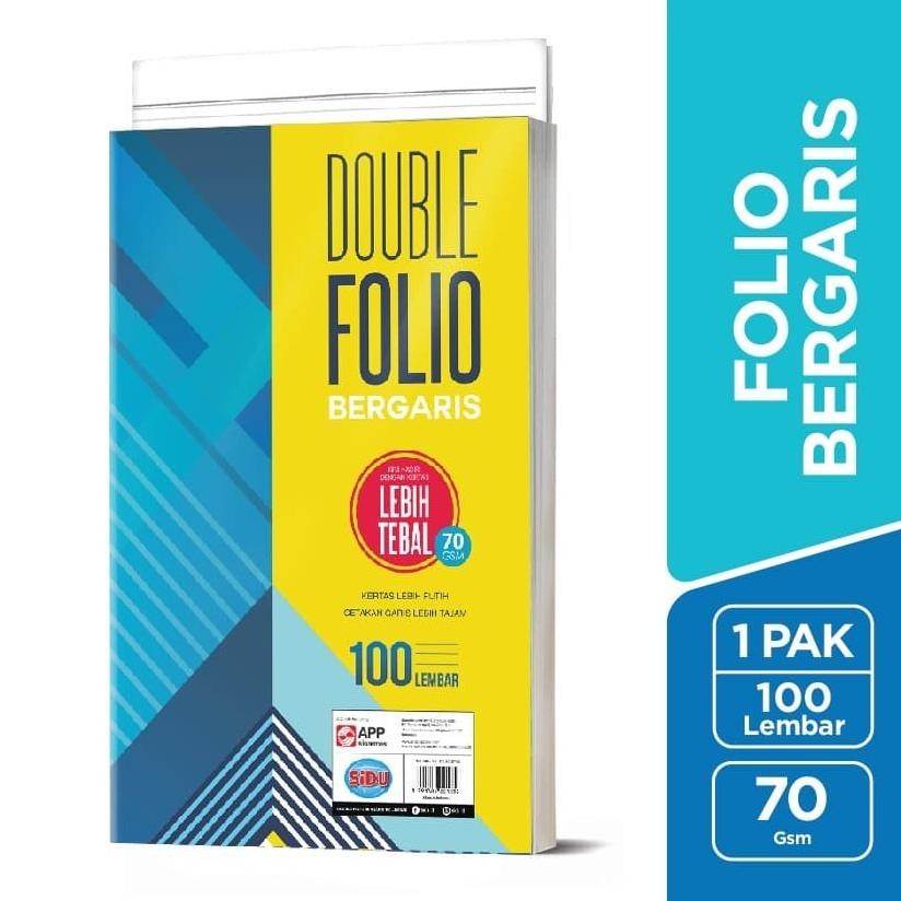 

''Terlaris" Sidu Double Folio Bergaris 100 Lembar 70 Gsm Murah