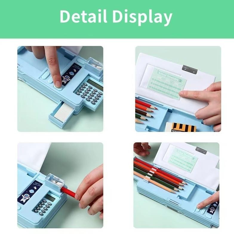 

Dh-68 Kotak Pensil Pop Out Kalkulator Pencil Case Tempat Pensil Unicorn Astronot Kotak Penyimpanan Alat Tulis Multifungsi Mekanis