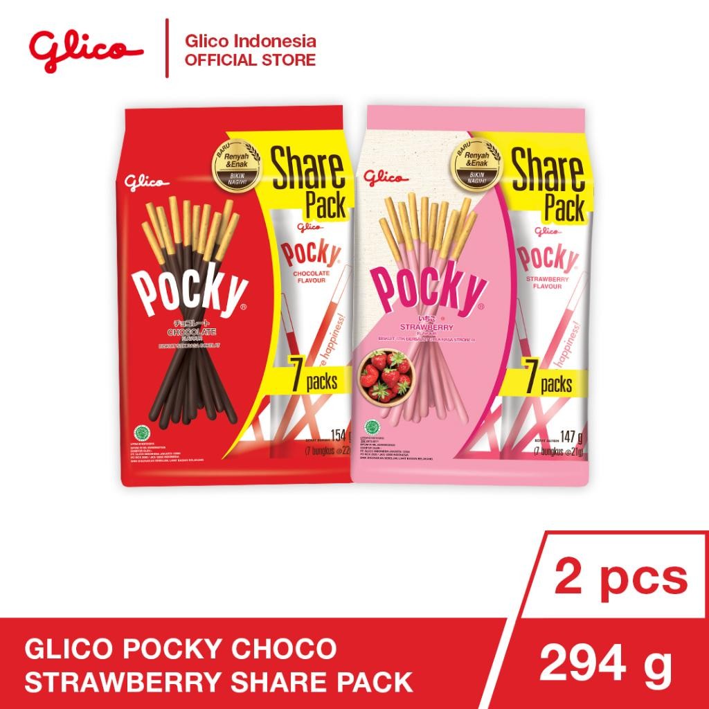 

NEW PRODUCT GLICO POCKY CHOCO STRAWBERRY SHARE PACK NATURES TOUCH.