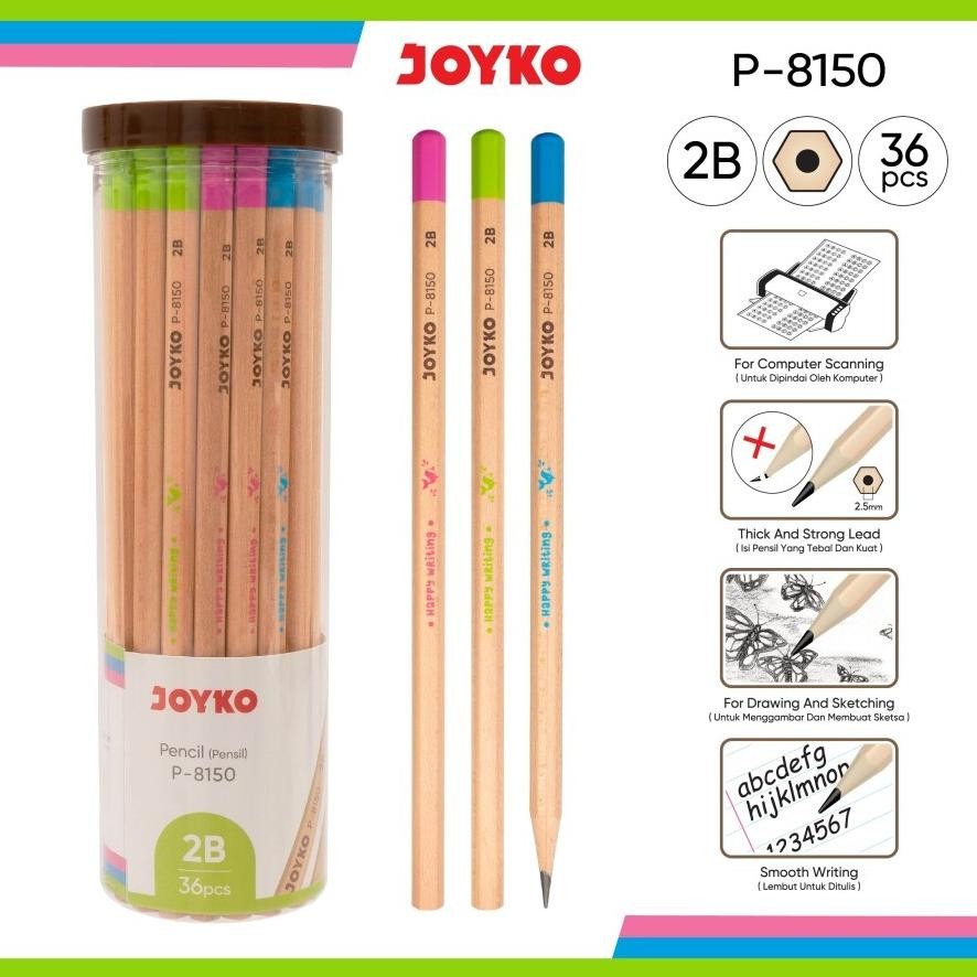 

''Terlaris" (1 Pcs) Pencil Pensil Joyko P-810 Happy Writing Murah