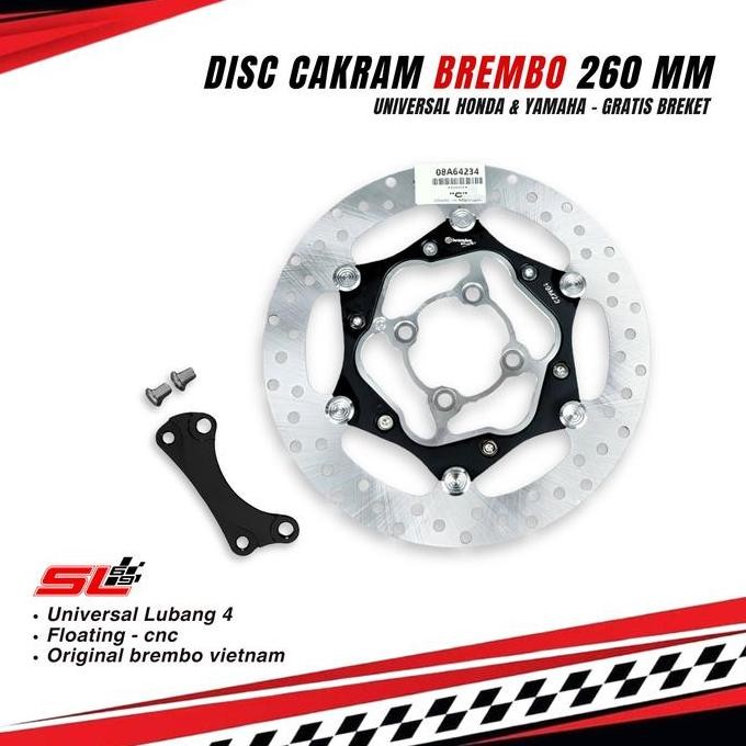 BEST DISC BREMBO 260MM PIRINGAN CAKRAM BREMBO 260MM DISC CAKRAM BREMBO VARIO BEAT SCOOPY MIO FIZR KA