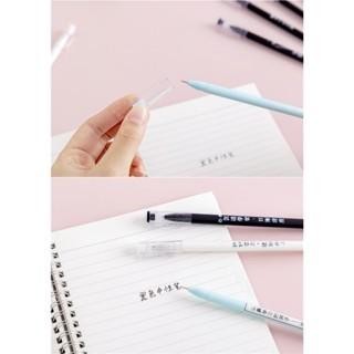 

Zbh Pulpen Aksen Japanses Alat Tulis Kerja Pen Tinta Gel Mekanik Ujung Lancip Pena Gel 0.5Mm Bolpoin Warna Hitam