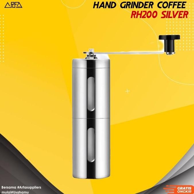 Hand Grinder Coffee Manual RH200 Silver